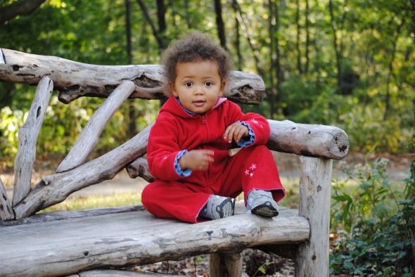 Salma, nästan 19 månader, i Central Park